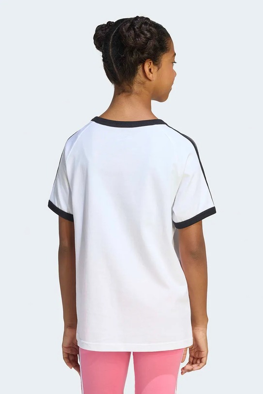 Παιδικό βαμβακερό μπλουζάκι adidas Originals KE0920 λευκό