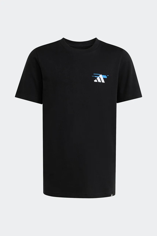 Παιδικό βαμβακερό μπλουζάκι adidas KA0533 μαύρο SS26