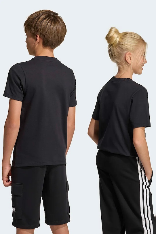 Chłopiec adidas t-shirt bawełniany dziecięcy KA0537 czarny