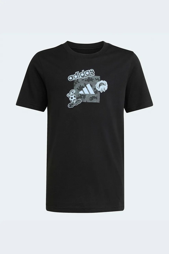 Παιδικό βαμβακερό μπλουζάκι adidas KA2975 μαύρο SS26
