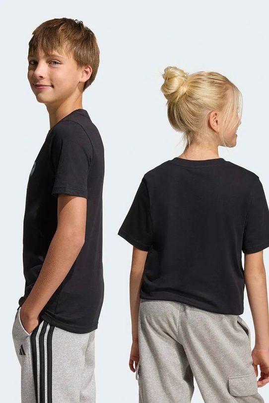 Κοριτσίστικα Παιδικό βαμβακερό μπλουζάκι adidas KA2975 μαύρο