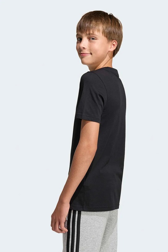 Παιδικό βαμβακερό μπλουζάκι adidas KA2975 μαύρο