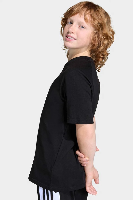 adidas Originals t-shirt bawełniany dziecięcy czarny KC9541