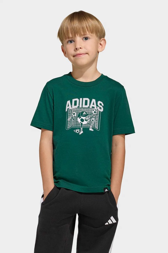 adidas tricou de bumbac pentru copii verde KA2964