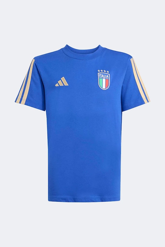 Παιδικό βαμβακερό μπλουζάκι adidas Performance JY9540 μπλε SS26