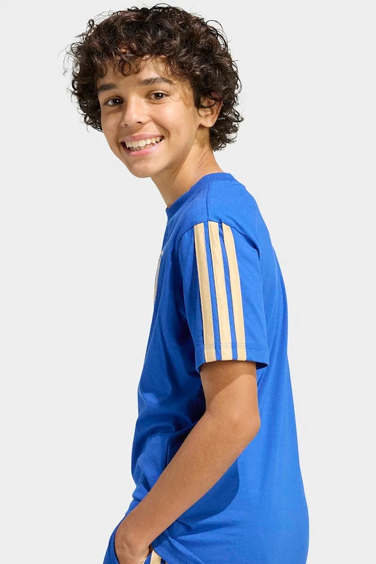 Παιδικό βαμβακερό μπλουζάκι adidas Performance JY9540 μπλε