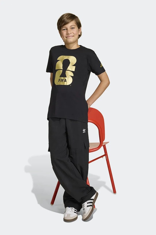 Παιδικό βαμβακερό μπλουζάκι adidas Performance FIFA KB3707