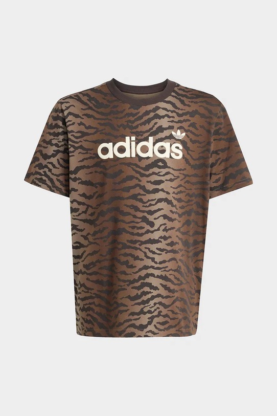 adidas Originals t-shirt bawełniany dziecięcy KD3212 brązowy SS26