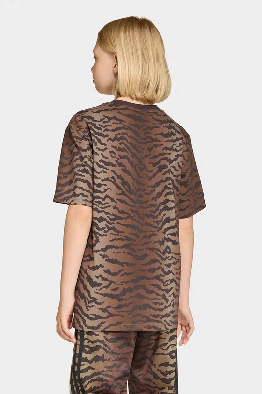 Chłopiec adidas Originals t-shirt bawełniany dziecięcy KD3212 brązowy