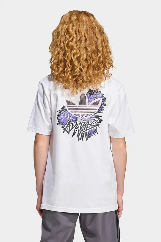 Детска памучна тениска adidas Originals памук син KD5956