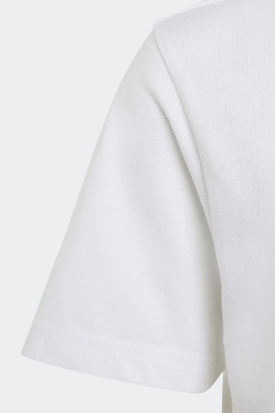 Deklice Otroška bombažna kratka majica adidas Performance MERCEDES KQ8082 bela