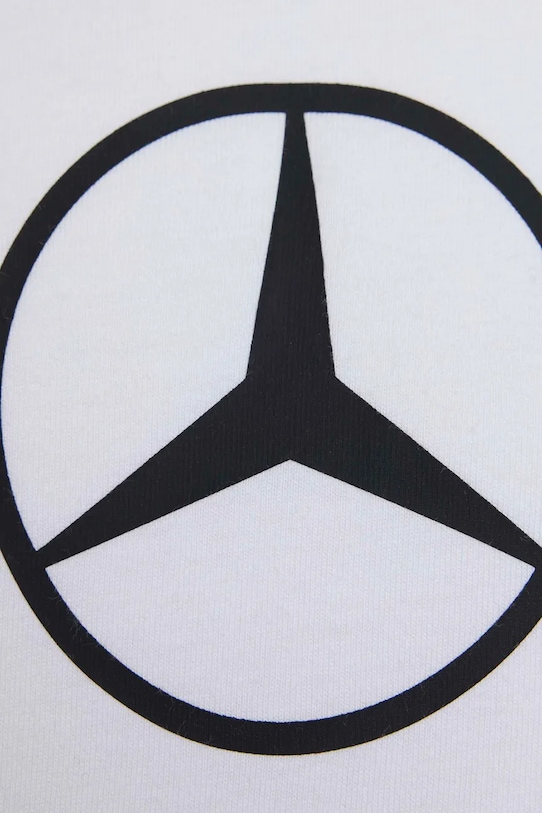 Otroška bombažna kratka majica adidas Performance MERCEDES KQ8082 bela