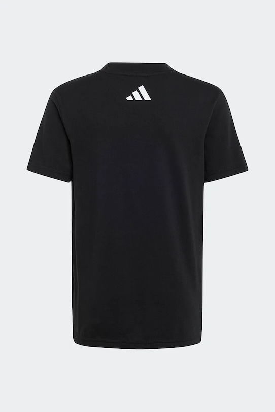 Otroška bombažna kratka majica adidas Performance MERCEDES KQ8083 črna SS26