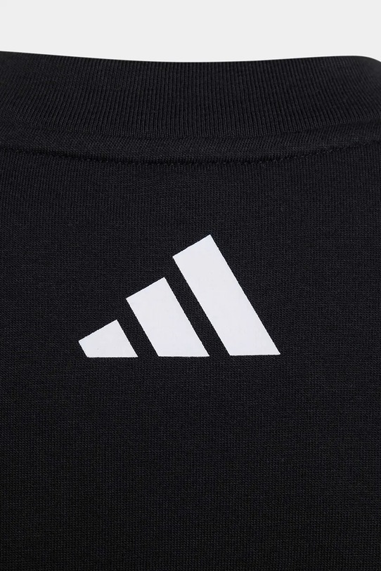 Otroška bombažna kratka majica adidas Performance MERCEDES črna KQ8083