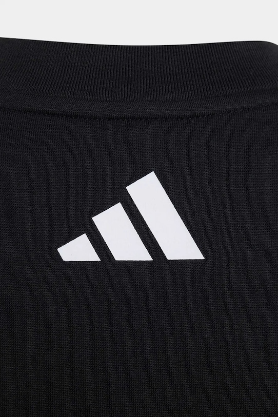 Otroška bombažna kratka majica adidas Performance MERCEDES črna KQ8083