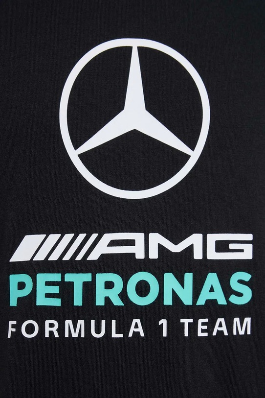 Otroška bombažna kratka majica adidas Performance MERCEDES KQ8083 črna