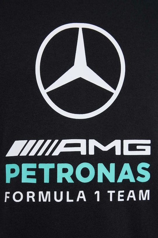 Otroška bombažna kratka majica adidas Performance MERCEDES KQ8083 črna