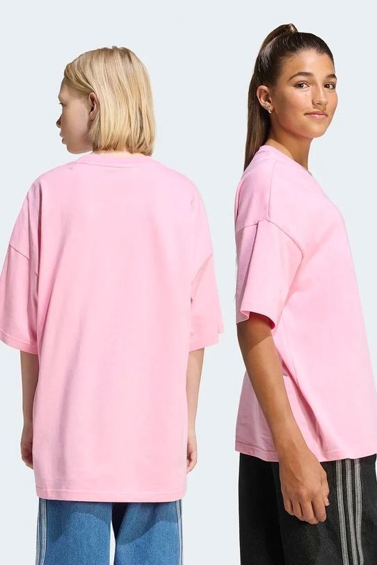 Chłopiec adidas Originals t-shirt bawełniany dziecięcy KE0399 różowy
