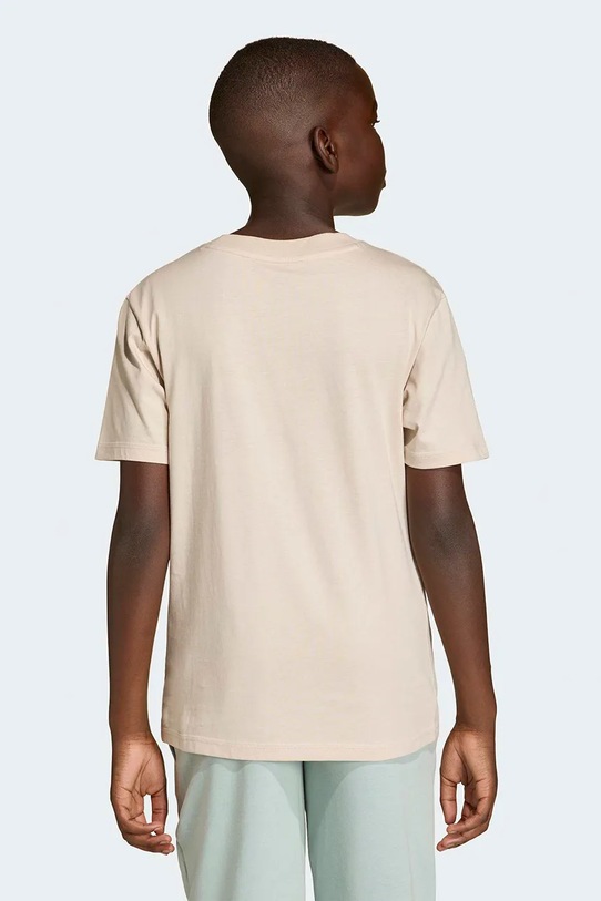 Chłopiec adidas t-shirt bawełniany dziecięcy KD6045 beżowy