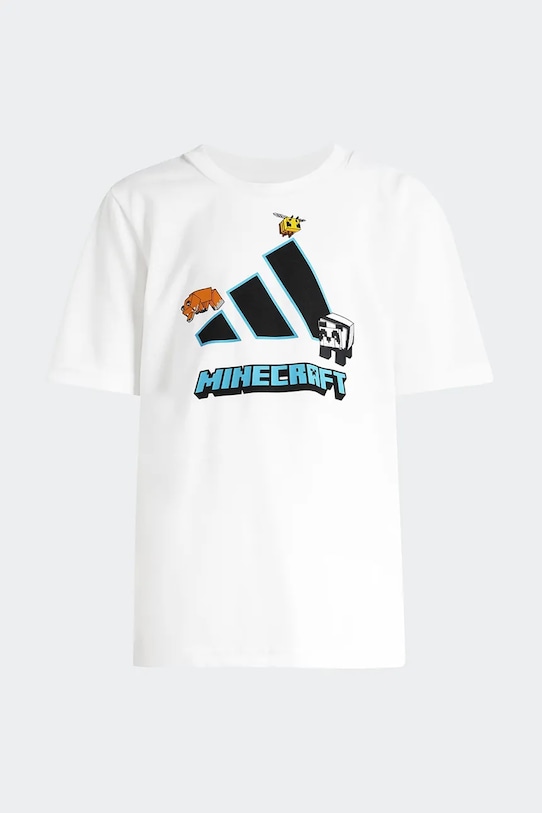 adidas tricou copii MINECRAFT KD4434 alb SS26