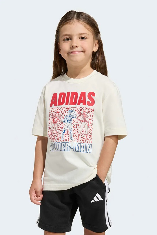 adidas t-shirt dziecięcy Marvel biały JZ3567
