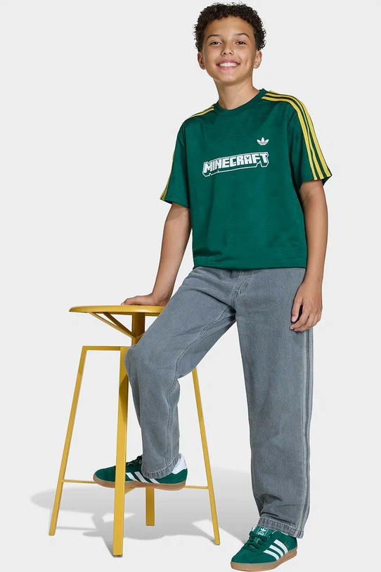 Παιδικό μπλουζάκι adidas Originals MINECRAFT πράσινο KD5407