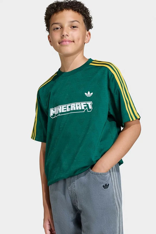 Παιδικό μπλουζάκι adidas Originals MINECRAFT KD5407 πράσινο