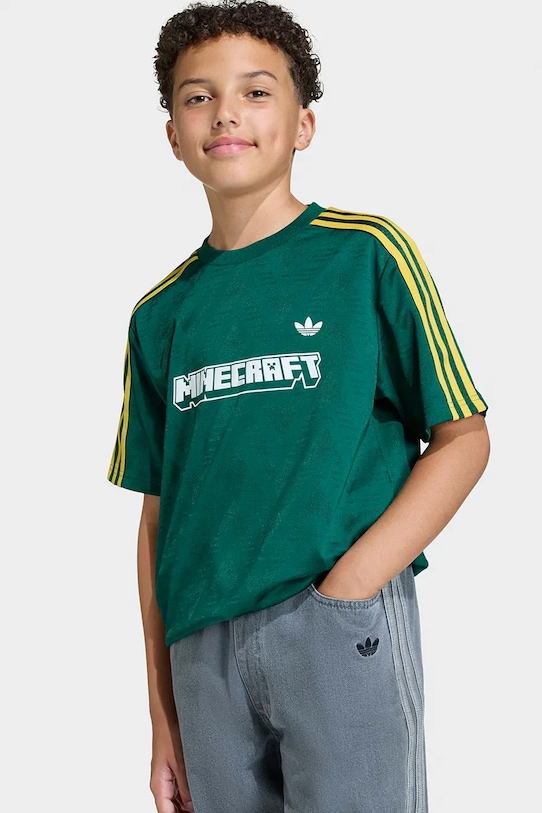 Παιδικό μπλουζάκι adidas Originals MINECRAFT KD5407 πράσινο