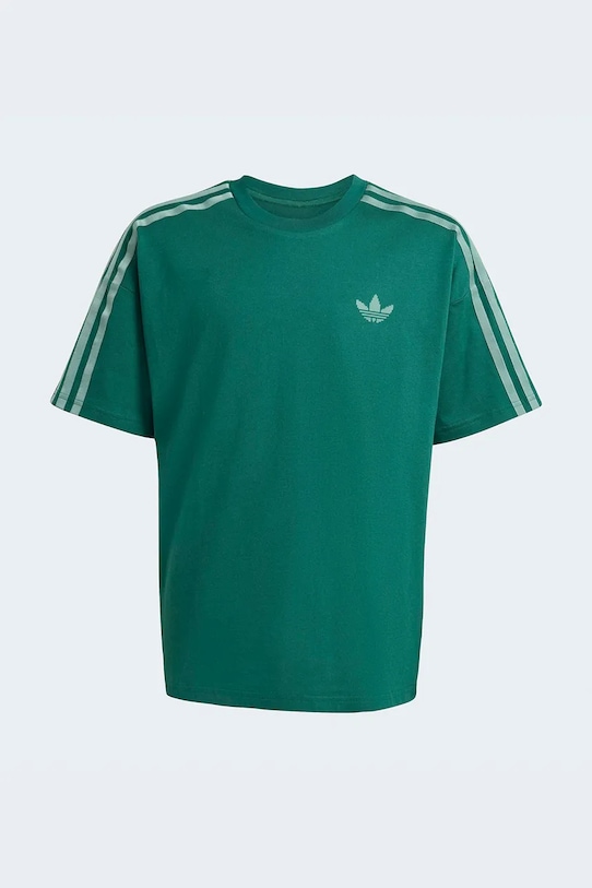 Παιδικό βαμβακερό μπλουζάκι adidas Originals KE2704 πράσινο SS26