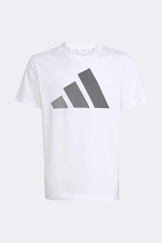 adidas памучна тениска за деца KD6048 бял SS26