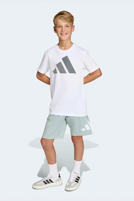 adidas футболка для детей из хлопка белый KD6048