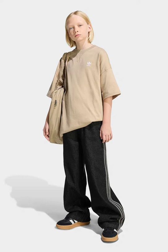 adidas Originals t-shirt bawełniany dziecięcy beżowy KE0397