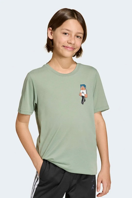 Παιδικό μπλουζάκι adidas άλλο πράσινο KA0242