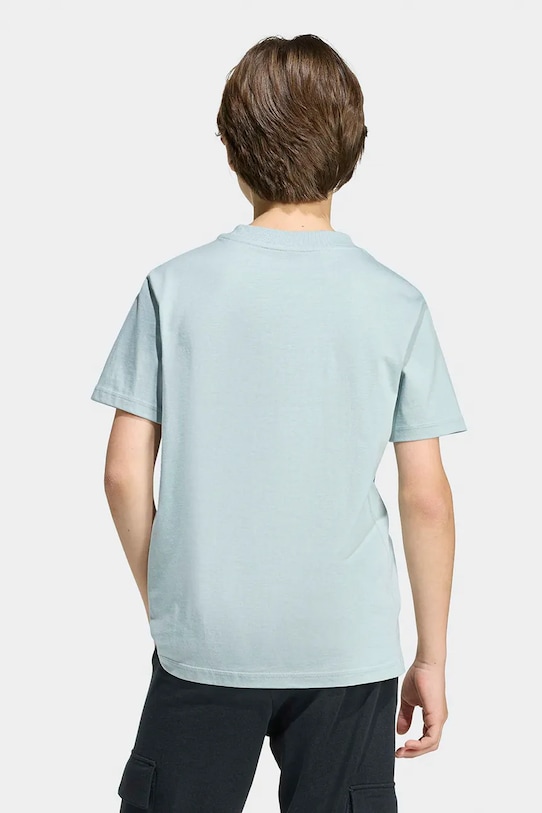 Chłopiec adidas t-shirt bawełniany dziecięcy KD3367 turkusowy