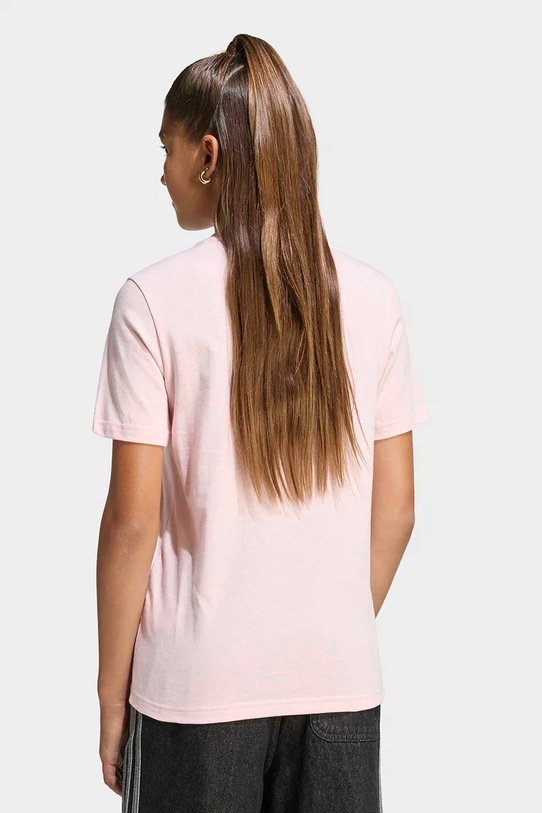 Παιδικό βαμβακερό μπλουζάκι adidas Originals KE3746 ροζ