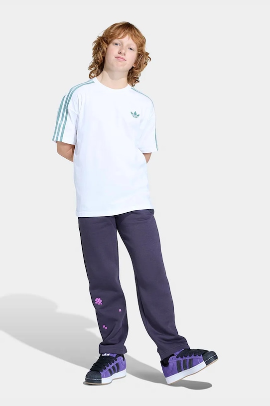 Dětské bavlněné tričko adidas Originals bílá KE2703