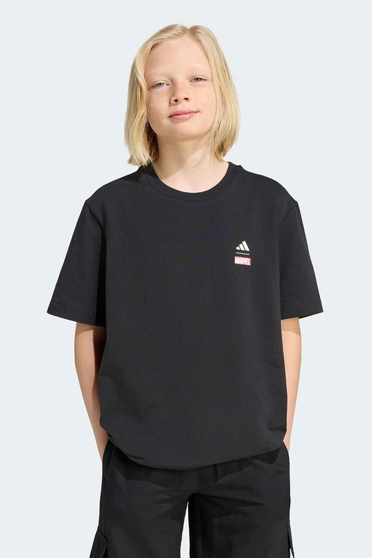 adidas t-shirt dziecięcy Marvel czarny JZ7675
