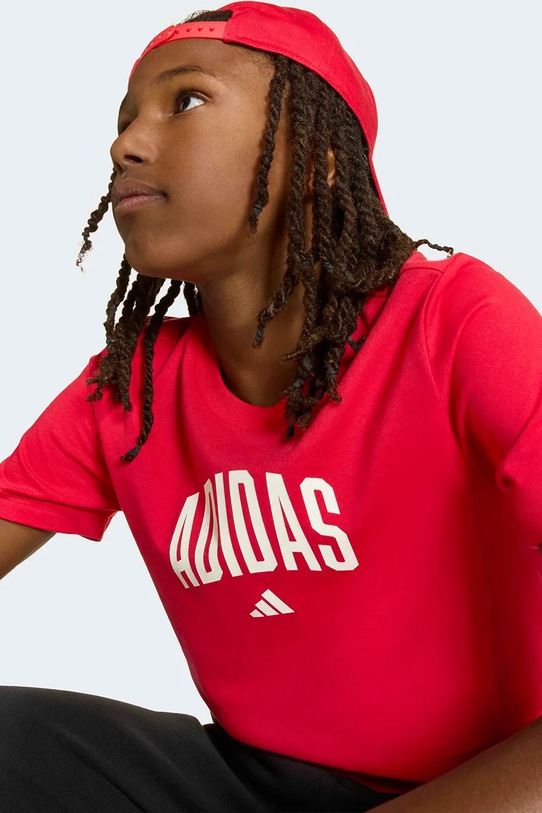 Παιδικό βαμβακερό μπλουζάκι adidas KE1335