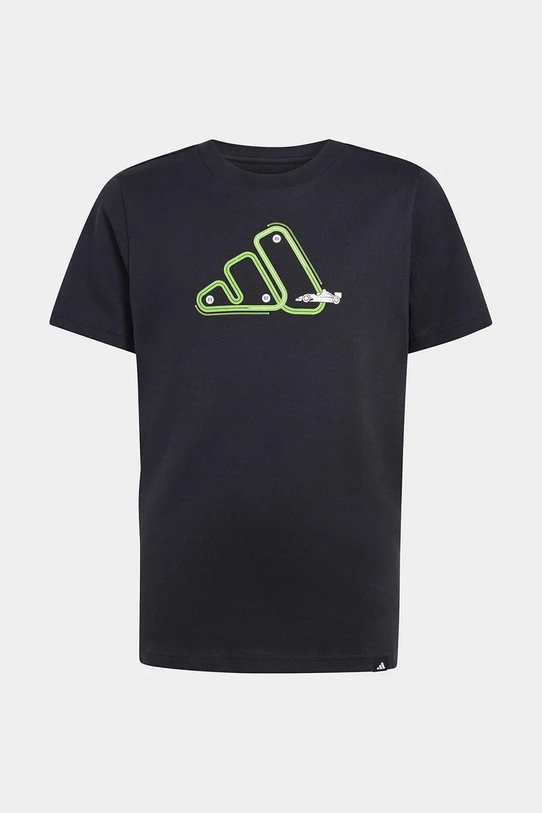 adidas t-shirt bawełniany dziecięcy KA0513 czarny SS26