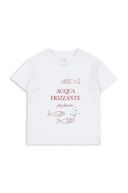 Detské bavlnené tričko Konges Sløjd FAMO TEE GOTS bavlna biela KS104807.PPY2