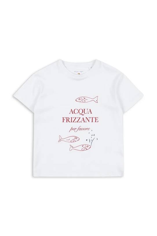 Detské bavlnené tričko Konges Sløjd FAMO TEE GOTS bavlna biela KS104807.PPY2