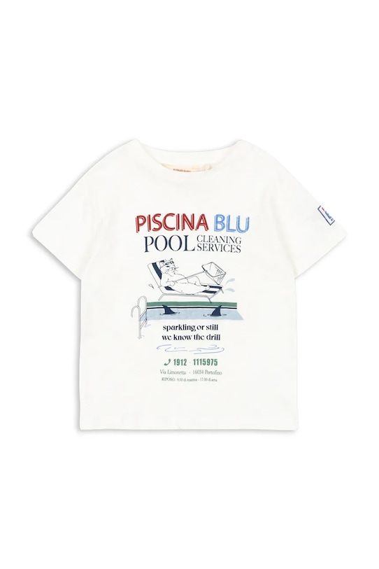 Konges Sløjd t-shirt dziecięcy ERA TEE OCS okrągły biały KS104784.PPY2