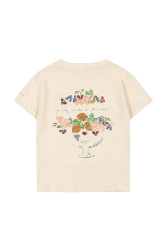 Chłopiec Konges Sløjd t-shirt dziecięcy ERA TEE OCS KS104784.PPY2 beżowy