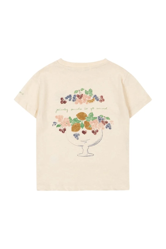 Chłopiec Konges Sløjd t-shirt dziecięcy ERA TEE OCS KS104784.PPY2 beżowy