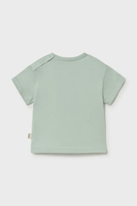 Mayoral Newborn t-shirt bawełniany niemowlęcy 1077.2A.Newborn.PPY2 zielony SS26