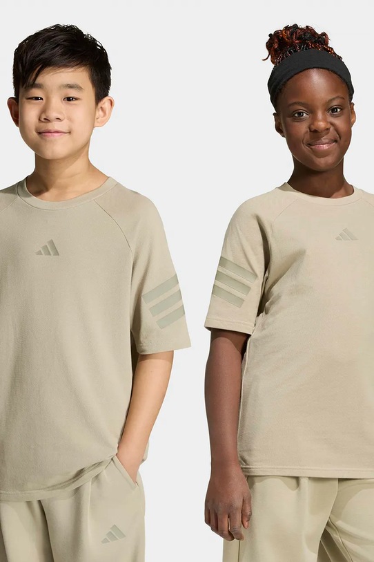 adidas tričko dětské bavlněné zelená KC8651