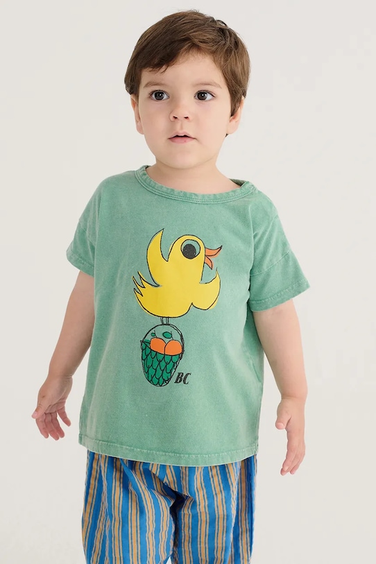 Bobo Choses baba pamut póló Flying Oranges pamut türkiz 126AB014