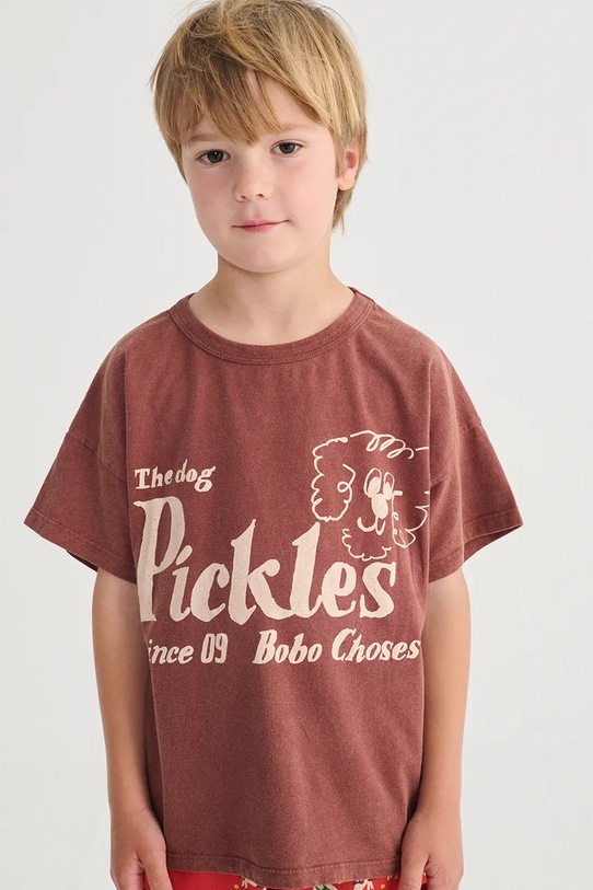 Bobo Choses t-shirt bawełniany dziecięcy Pickles The Dog 126AC005