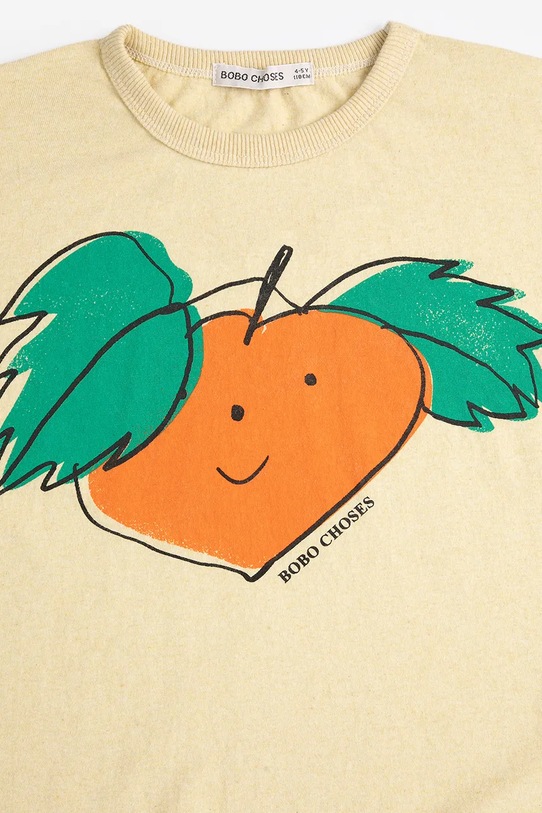 Fiú Bobo Choses gyerek pamut póló Tangerine 126AC008 sárga