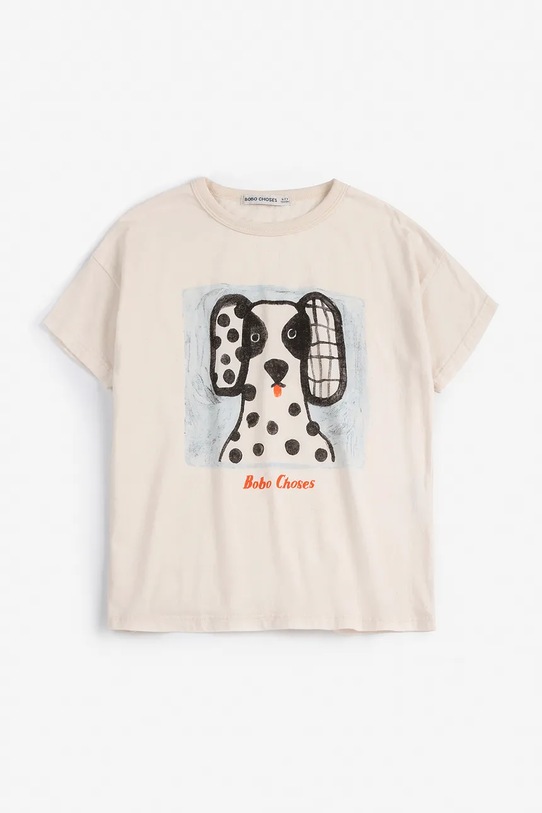 Bobo Choses t-shirt bawełniany dziecięcy Van Dog 126AC009 biały SS26